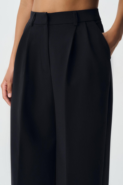 Брюки палаццо (черный) (M) 
