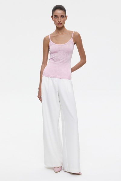 Топ из полупрозрачного трикотажа (L, розовый) 2128