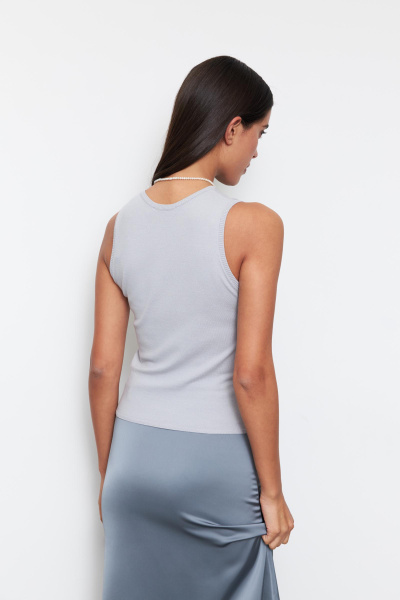 Топ базовый из вискозы (L, серый) 2775