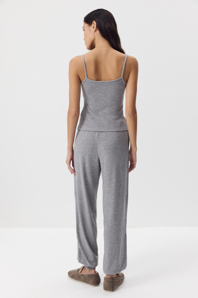 Топ на бретелях из мягкого трикотажа (Серый) (M) 