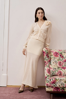 Юбка-годе (кремовый)