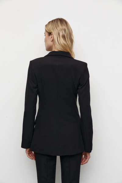 Пиджак приталенный (XS, черный) 