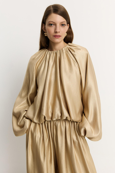 Блузка объемная (золотой) (M/L) 
