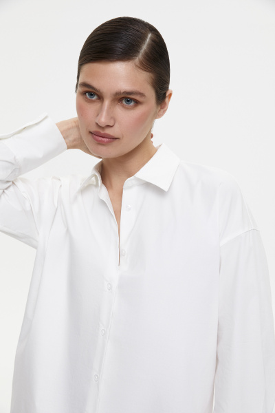 Рубашка свободного кроя (M/L, молочный) 2207
