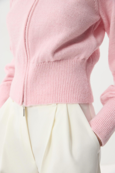 Кардиган на молнии  с шерстью альпаки  (Розовый) (M) 