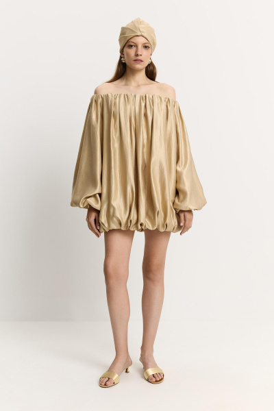 Платье объемное (золотой) (M/L) 