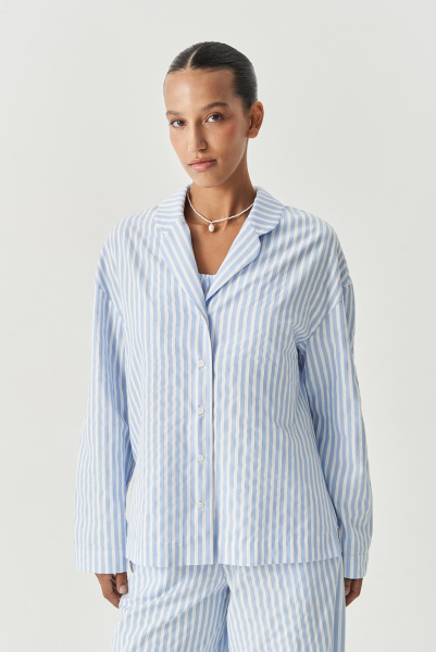 Рубашка в полоску (голубой) (XS/S)