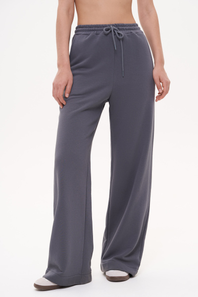 Брюки широкие трикотажные (M/L, серый) 2775