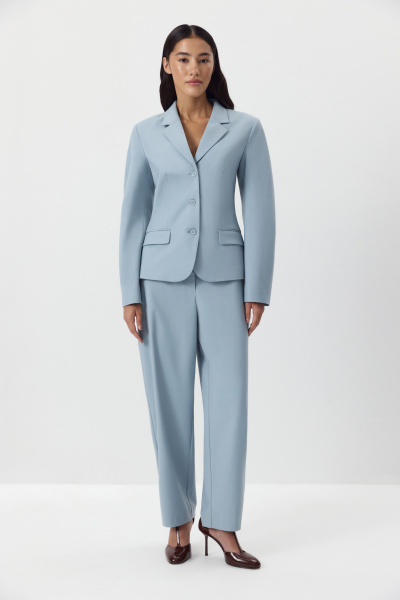 Жакет О-силуэта (серо-голубой) (M) 