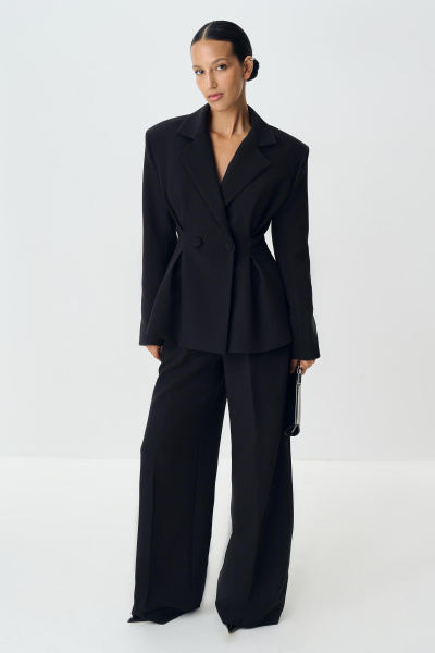 Брюки палаццо (черный) (M) 