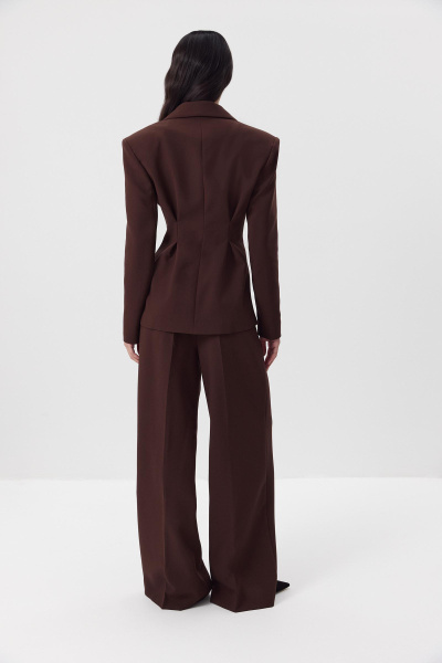 Брюки палаццо (шоколадный) (S) 