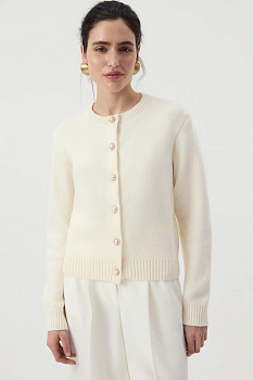 Кардиган с декоративными пуговицами (молочный)