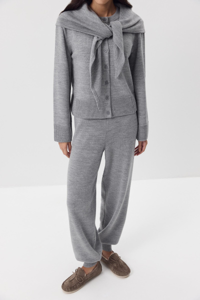 Кардиган из шерсти  (серый) (M/L) 