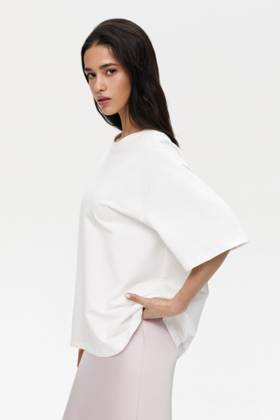 Футболка со стразами Heartbreaker (one size, молочный) 2207