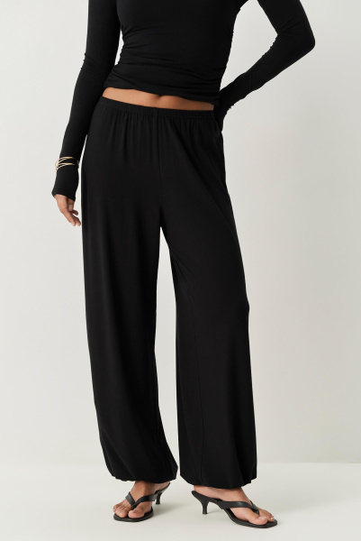 Джоггеры из вискозы (черный) (M/L) 