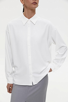 Блуза свободного кроя (молочный)