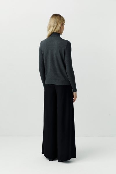 Водолазка вязаная классическая (антрацит) (L) 