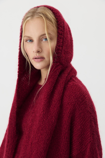 Косынка из шерсти мериноса (Винный) (one size) 