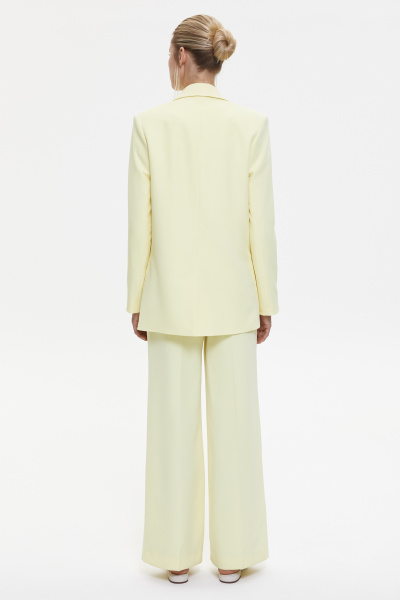 Пиджак прямой со шлицей (L, лимонный) 2174