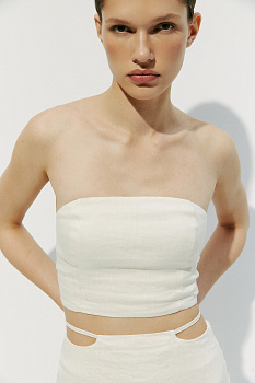 Топ силуэтный изо льна