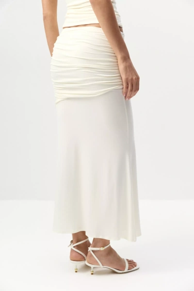 Юбка-годе из вискозы (ванильный) (M) 