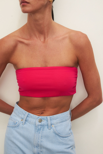 Топ-бандо трикотажный (L, фуксия) 1742