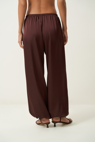 Джоггеры из сатина (коричневый) (M/L) 