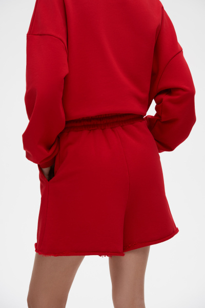 Шорты базовые из футера (XS/S, алый) 2202