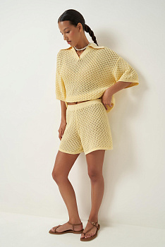 Костюм вязаный из хлопка (желтый)