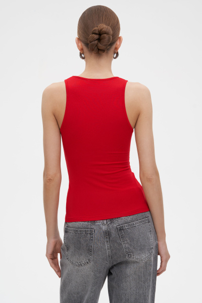 Топ из вискозы (S, алый) 2202