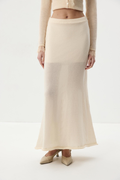 Юбка-годе (кремовый) (M) 