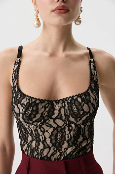 Боди из кружева (Черный)