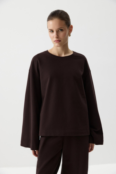 Лонгслив с широкими рукавами (Шоколадный) (M/L) 