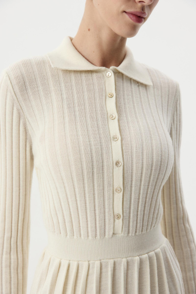 Платье-поло (Молочный) (M) 