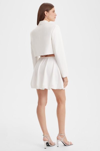 Юбка баллон из костюмной ткани (молочный) (S) 