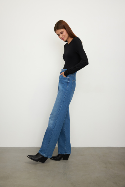 Джинсы прямые/Denim straight pants (29/L, синий/navy blue) 