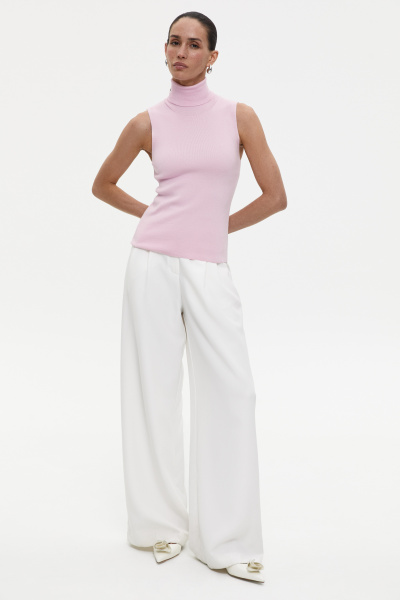 Топ с воротником-стойкой (XS, барби) 2169