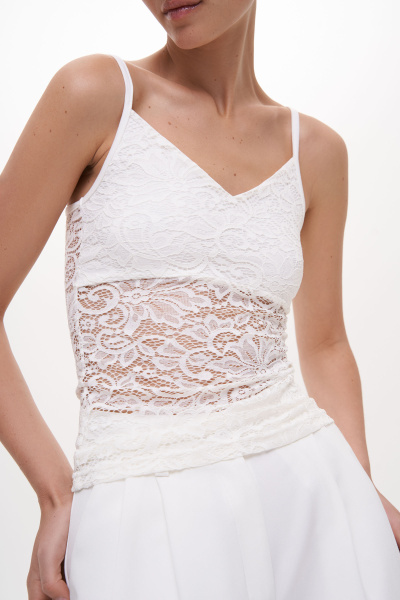 Топ из кружева (M, молочный) 2207