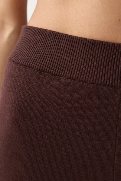 Брюки-джоггеры вязаные (Шоколадный) (M) 
