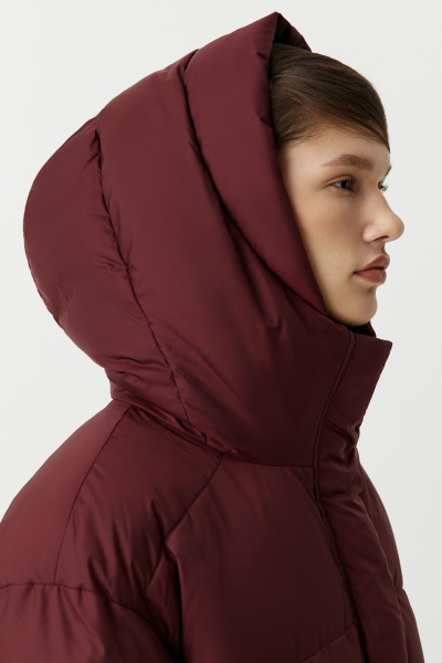 Куртка объёмная приталенная (бордовый) (S) 