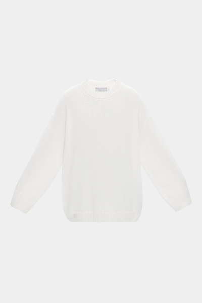 Свитер оверсайз из хлопка (one size, молочный)