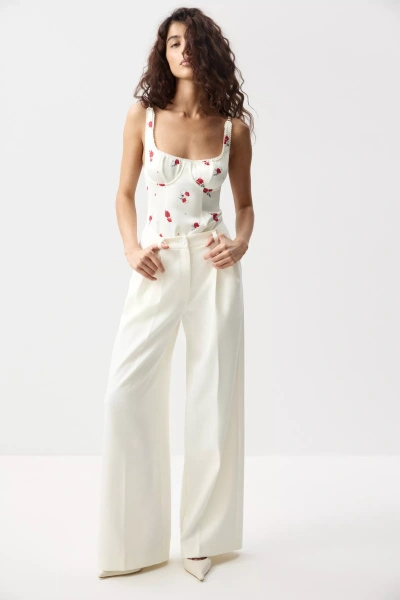 Боди из сатина (Цветы на молочном) (S) 