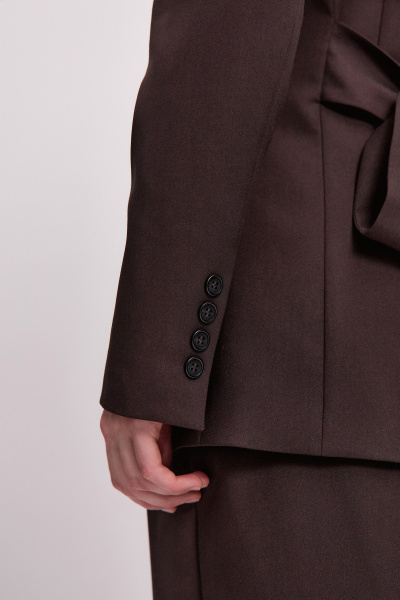 Пиджак с бантом (коричневый) (M) 