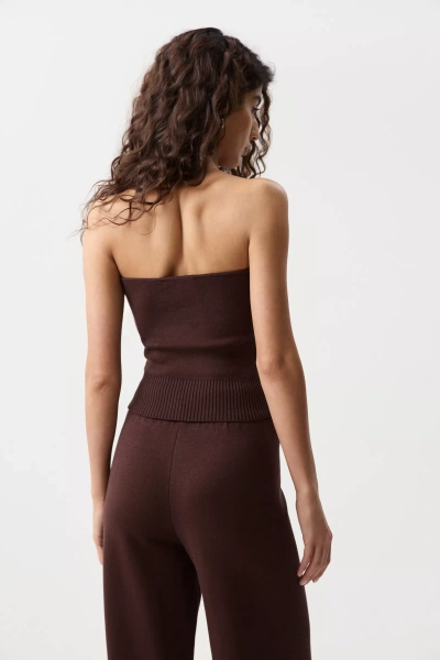 Топ-бандо вязаный (Шоколадный) (M) 