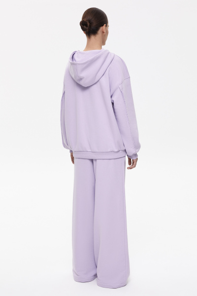 Худи на молнии с необработанными швами (M/L, лавандовый) 2547