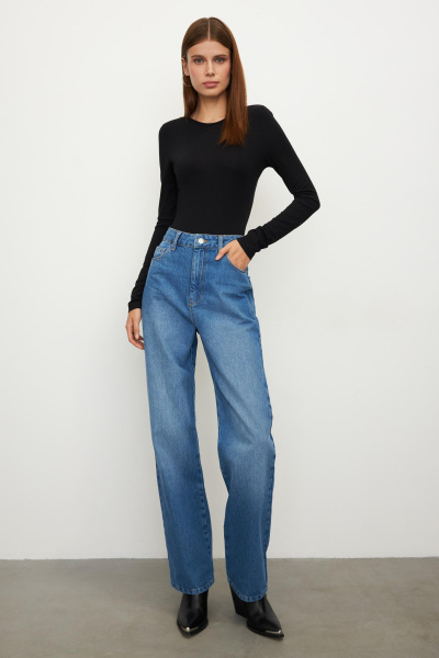Джинсы прямые/Denim straight pants (29/L, синий/navy blue) 