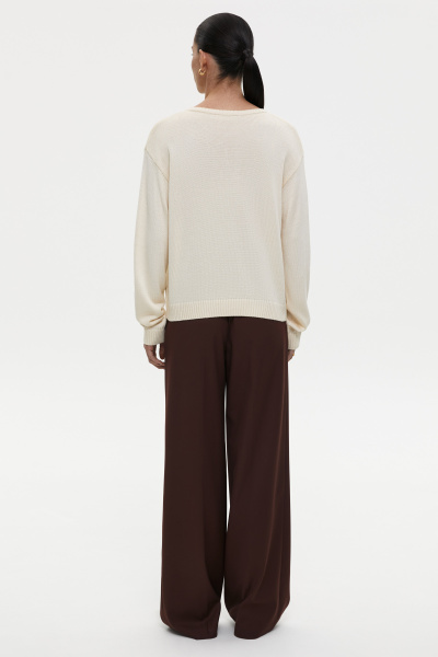 Джемпер базовый из вискозы (XS/S, кремовый) 