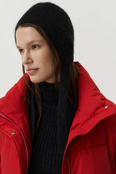 Чепчик из ангорской шерсти (черный) (one size) 