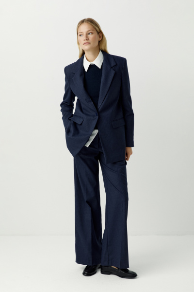 Пиджак из костюмной ткани (темно-синий) (XS) 