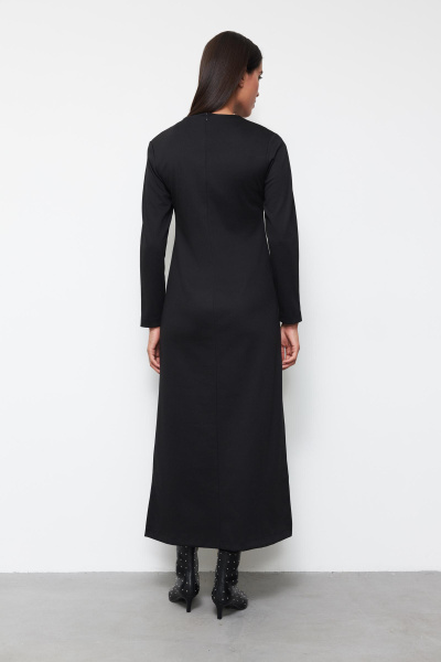 Платье макси из джерси (XS, черный) 